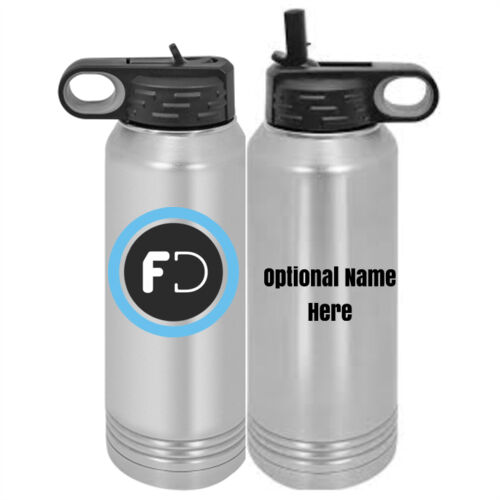 Personalized  -  Custom 30 oz. Silver Stainless Steel Vacuum Insulated Water Bottle -  Custom 30 oz. Silver Stainless Steel Vacuum Insulated Water Bottle Thumbnail