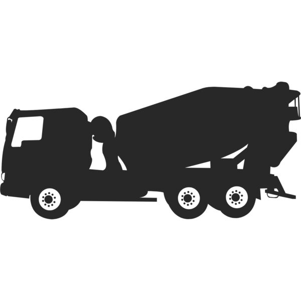 Cement Mixer Truck Silhouette 1 Thumbnail