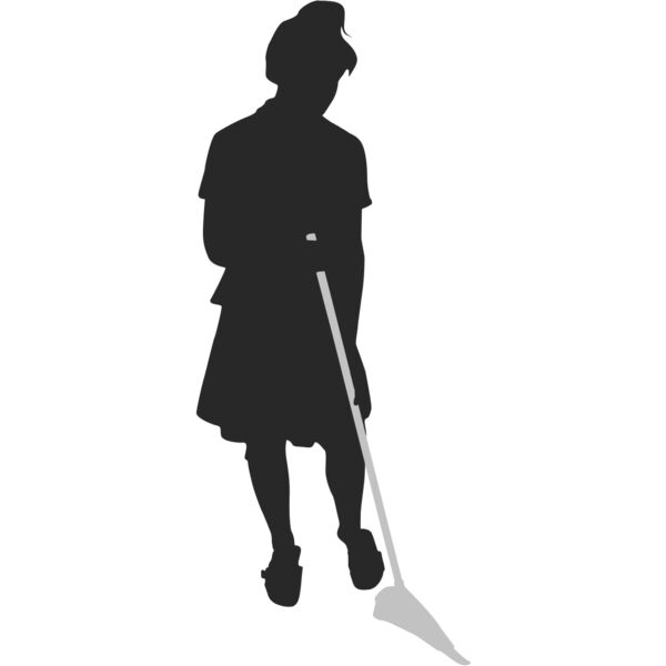 Housekeeper Sweeping Broom Silhouette 1 Thumbnail