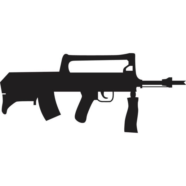 Assault Rifle Gun SIlhouette 7 Thumbnail