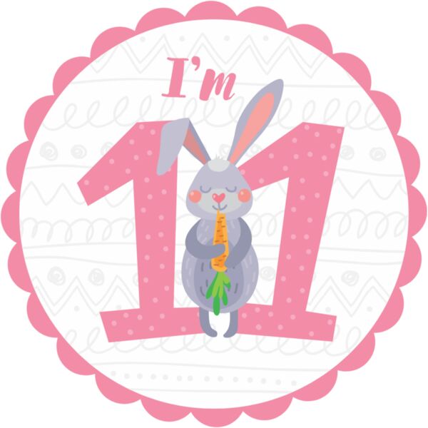 Eleven Birthday Animal Rabbit Number 1 Thumbnail