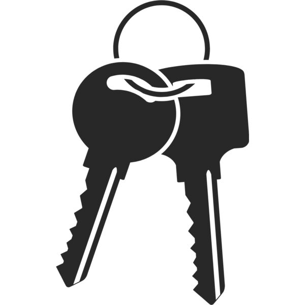 Two Keys Key Ring 1 Thumbnail